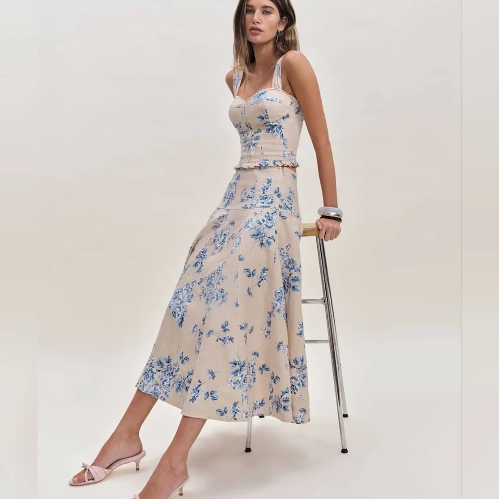 a line floor length dress Floral-Embroidered Long A-Line Prom Dress TM1006